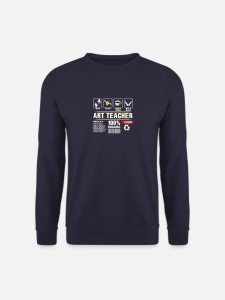 Art Teacher 100 Organic T Shirt - Unisex Pullover - Navy