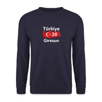 Türkei Türkiye 28 Giresun - Unisex Pullover - Navy - Vorne - Alina (178cm) & Michal (187cm)