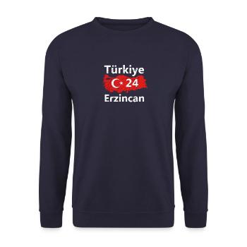 Türkei Türkiye 24 Erzincan - Unisex Pullover - Navy - Vorne - Alina (178cm) & Michal (187cm)