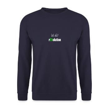 haha oil? Electric Car Revolution Shirt - Unisex Sweatshirt - navy - Front - Alina (178cm) & Michal (187cm)