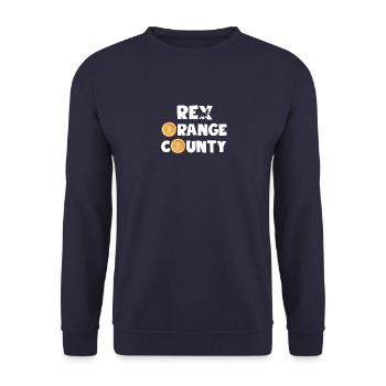 Rex Orange County T Shirt - Unisex Pullover - Navy - Vorne - Alina (178cm) & Michal (187cm)