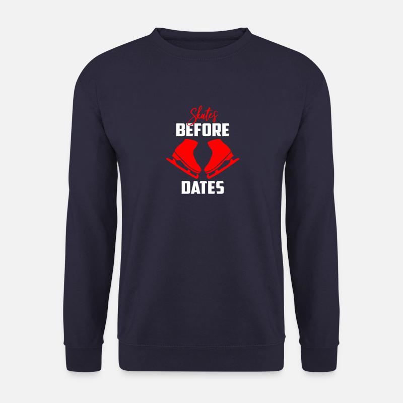 schlittschuh fahren hobby eislaufen geschenk - Unisex Pullover - Navy