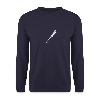 Pipette, tool d laboratories - biology chemistry nerd - Unisex Sweatshirt - navy - Front - Alina (178cm) & Michal (187cm)