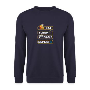 video spiel gamer geburtstag geschenk pc - Unisex Pullover - Navy - Vorne - Alina (178cm) & Michal (187cm)