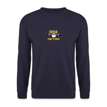 Pilot aviator aircraft aviation aviation dji gift - Unisex Sweatshirt - navy - Front - Alina (178cm) & Michal (187cm)