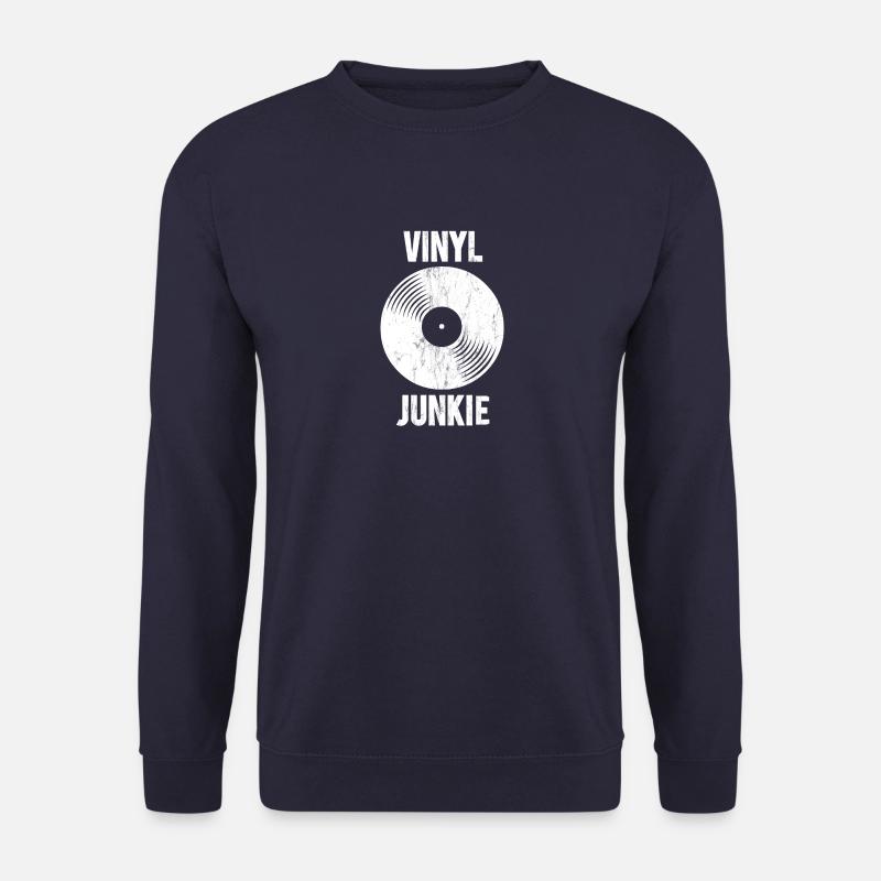 Vinyl Junkie - Unisex Pullover - Navy
