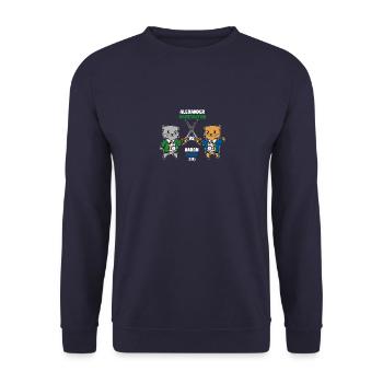 Hamilton Cat Aaron Purr Kätzchen Host Duell Geschenk - Unisex Pullover - Navy - Vorne - Alina (178cm) & Michal (187cm)