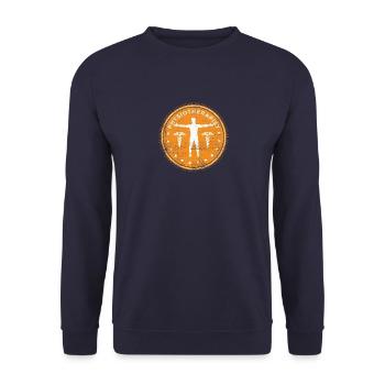 Idée cadeau logo physiothérapie pour les physios - Sweat-shirt Unisexe - marine - Devant - Alina (178cm) & Michal (187cm)