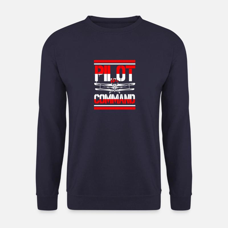 Airplane Aircraft Aviator Commercial Privat Pilot - Unisex Pullover - Navy