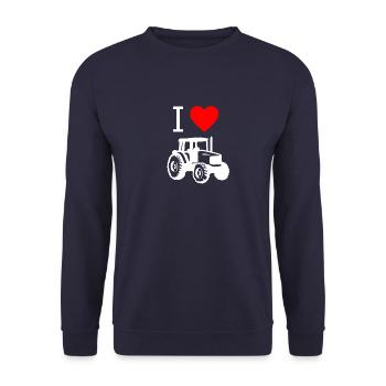 Tracteur agricole tracteur agricole - Sweat-shirt Unisexe - marine - Devant - Alina (178cm) & Michal (187cm)