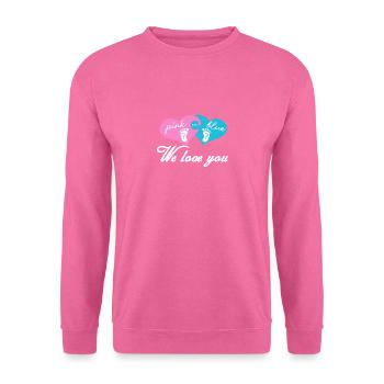 fête de grossesse bébé enceinte bleu rose - Sweat-shirt Unisexe - rose - Devant