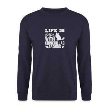 Chinchilla - Unisex Pullover - Navy - Vorne - Alina (178cm) & Michal (187cm)