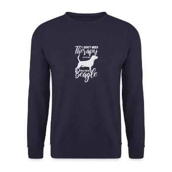 Beagle - Unisex Pullover - Navy - Vorne - Alina (178cm) & Michal (187cm)