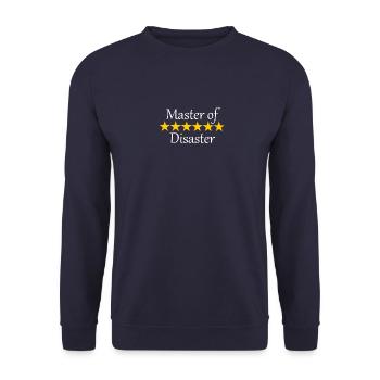 Master of Disaster - Unisex Sweatshirt - navy - Front - Alina (178cm) & Michal (187cm)