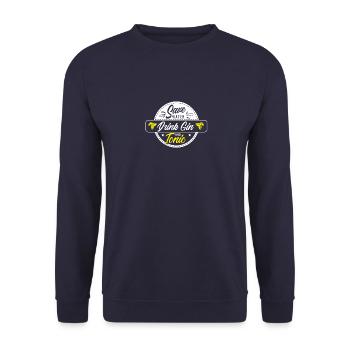 save water drink gin and tonic design - Unisex Pullover - Navy - Vorne - Alina (178cm) & Michal (187cm)