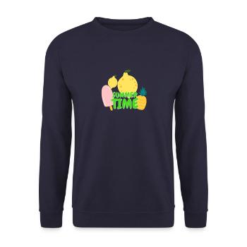 Fruits estivaux T-shirt - Sweat-shirt Unisexe - marine - Devant - Alina (178cm) & Michal (187cm)