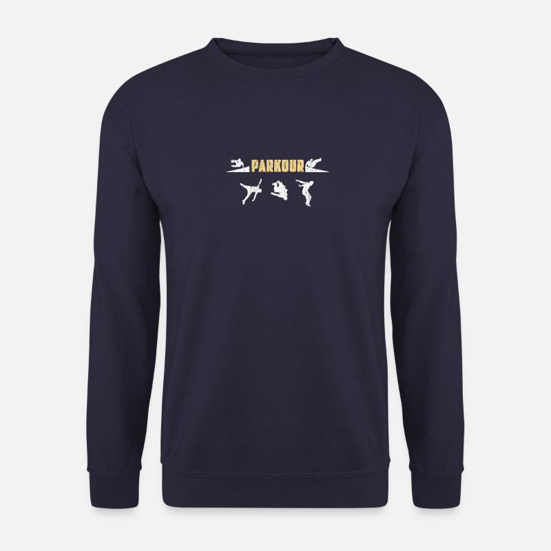 parkour parcours salto gebäude-springen geschenk - Unisex Pullover - Navy