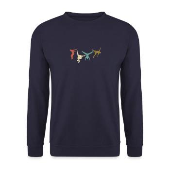 parkour parcours salto building-jumping gift - Unisex Sweatshirt - navy - Front - Alina (178cm) & Michal (187cm)