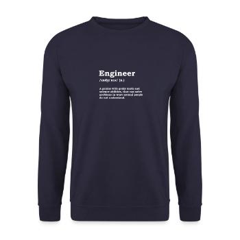 Ingenieur Maschinenbau Bauingenieur Elektrotechni - Unisex Pullover - Navy - Vorne - Alina (178cm) & Michal (187cm)