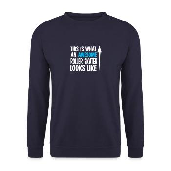 skater derby rollerskates inliner rollschuhfahrer - Unisex Pullover - Navy - Vorne - Alina (178cm) & Michal (187cm)