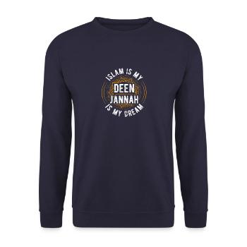 Islam - Unisex Sweatshirt - navy - Front - Alina (178cm) & Michal (187cm)