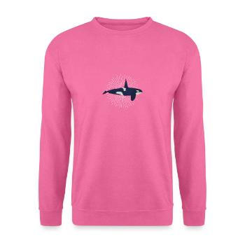 Orcinus orca Schwertwal Killerwal Orca Orka - Unisex Pullover - Pink - Vorne