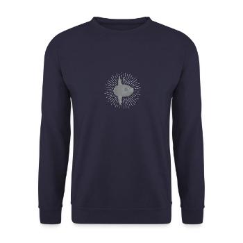 Mola Mola Moonfish Millstone Fishtype Gift - Unisex Sweatshirt - navy - Front - Alina (178cm) & Michal (187cm)