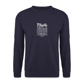 The Auntie Code Gift - Unisex Sweatshirt - navy - Front - Alina (178cm) & Michal (187cm)