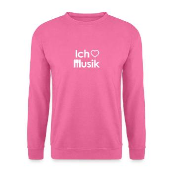 Ich liebe Musik - Unisex Pullover - Pink - Vorne