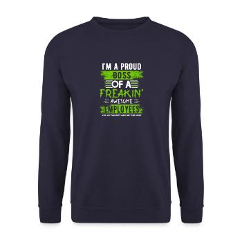 patron - Sweat-shirt Unisexe - marine - Devant - Alina (178cm) & Michal (187cm)