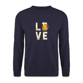 bier bayern heimat stolz einheimisch boarisch - Unisex Pullover - Navy - Vorne - Alina (178cm) & Michal (187cm)