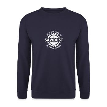 Dit, charpentier, sciage, sciure - Sweat-shirt Unisexe - marine - Devant - Alina (178cm) & Michal (187cm)