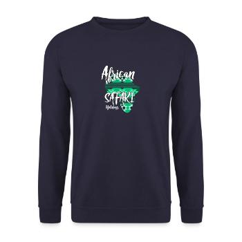 African safari Africa Serengeti continent wilderness - Unisex Sweatshirt - navy - Front - Alina (178cm) & Michal (187cm)