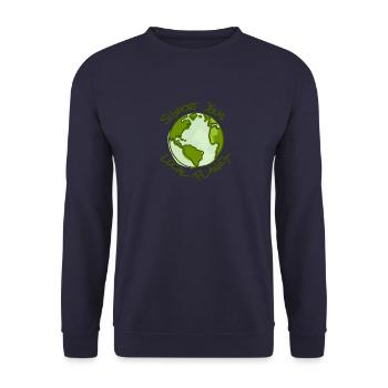 Support Your Local Planet protection du climat Chemise - Sweat-shirt Unisexe - marine - Devant - Alina (178cm) & Michal (187cm)