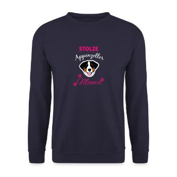 Appenzeller Sennenhund Christmas present - Unisex Sweatshirt - navy - Front - Alina (178cm) & Michal (187cm)