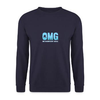 OMG One Magnificient Goalie - Unisex Pullover - Navy - Vorne - Alina (178cm) & Michal (187cm)