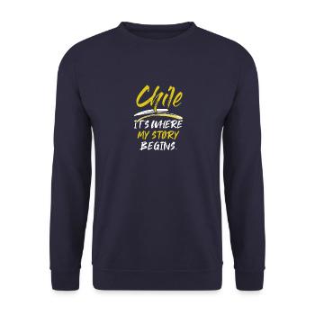 Chile - Unisex Pullover - Navy - Vorne - Alina (178cm) & Michal (187cm)