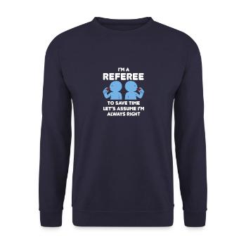 arbitre - Sweat-shirt Unisexe - marine - Devant - Alina (178cm) & Michal (187cm)