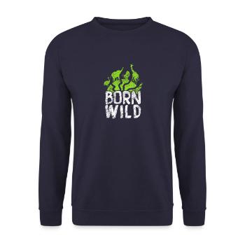 Safari animal - Unisex Sweatshirt - navy - Front - Alina (178cm) & Michal (187cm)