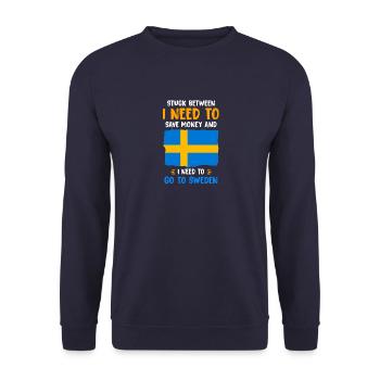 Schweden - Unisex Pullover - Navy - Vorne - Alina (178cm) & Michal (187cm)