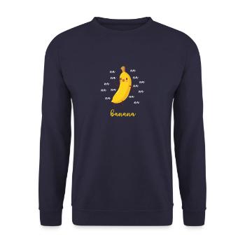 banana - Unisex Sweatshirt - navy - Front - Alina (178cm) & Michal (187cm)