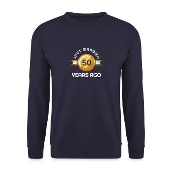 Golden wedding - Unisex Sweatshirt - navy - Front - Alina (178cm) & Michal (187cm)