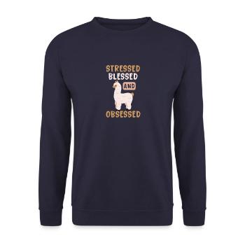 Alpaka - Unisex Pullover - Navy - Vorne - Alina (178cm) & Michal (187cm)