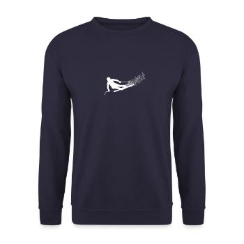 ski slalom sports d'hiver - Sweat-shirt Unisexe - marine - Devant - Alina (178cm) & Michal (187cm)