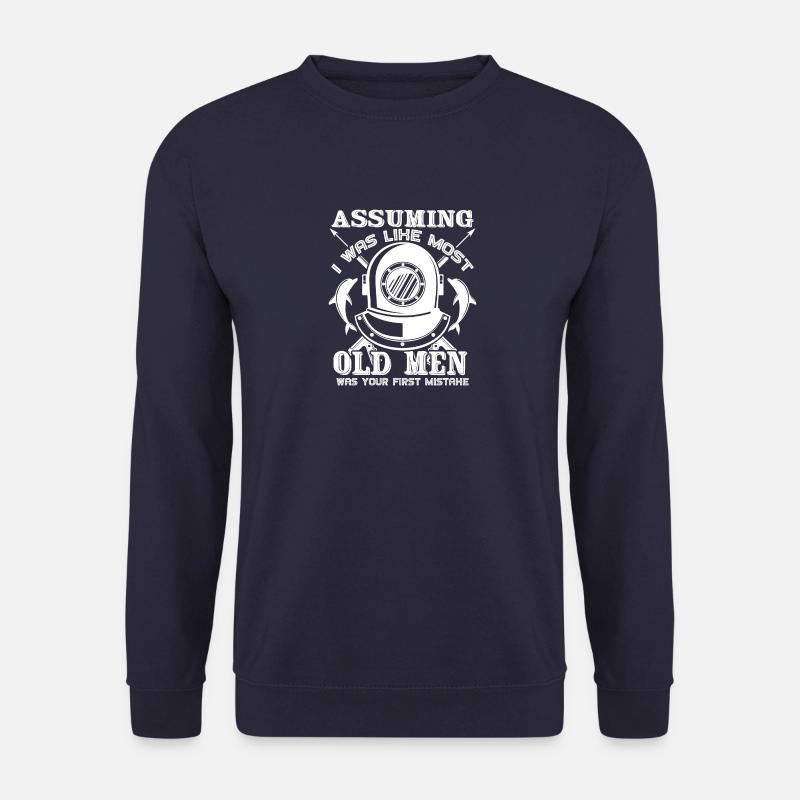 Old men scuba diving - Unisex Sweatshirt - navy