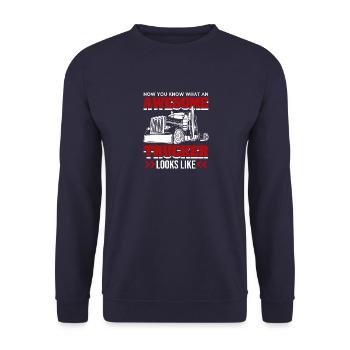 Camionneur génial - Sweat-shirt Unisexe - marine - Devant - Alina (178cm) & Michal (187cm)