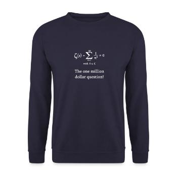 Riemann Zeta Funktion Mathe Mathematiker Nerd - Unisex Pullover - Navy - Vorne - Alina (178cm) & Michal (187cm)