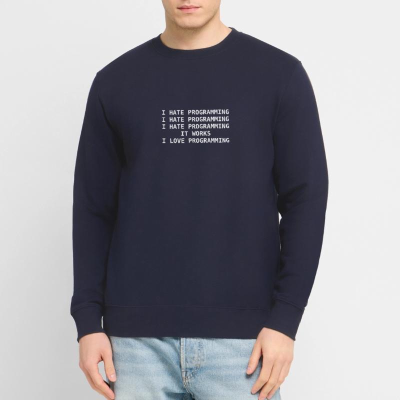 Ich Hasse Programmieren Computer Science Nerd Idee Unisex Pullover