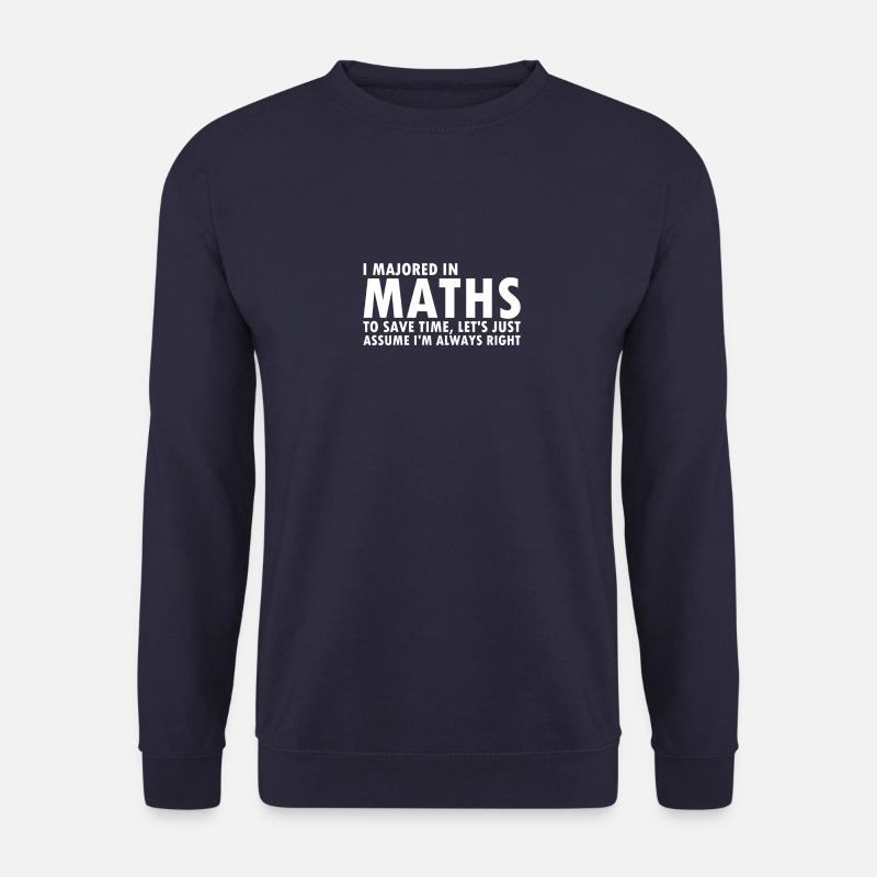 Lustiger Mathe Spruch Abschluss Nerd Mathematiker - Unisex Pullover - Navy