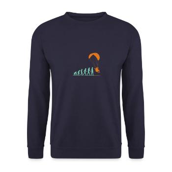 Paragliding paraglider gift - Unisex Sweatshirt - navy - Front - Alina (178cm) & Michal (187cm)
